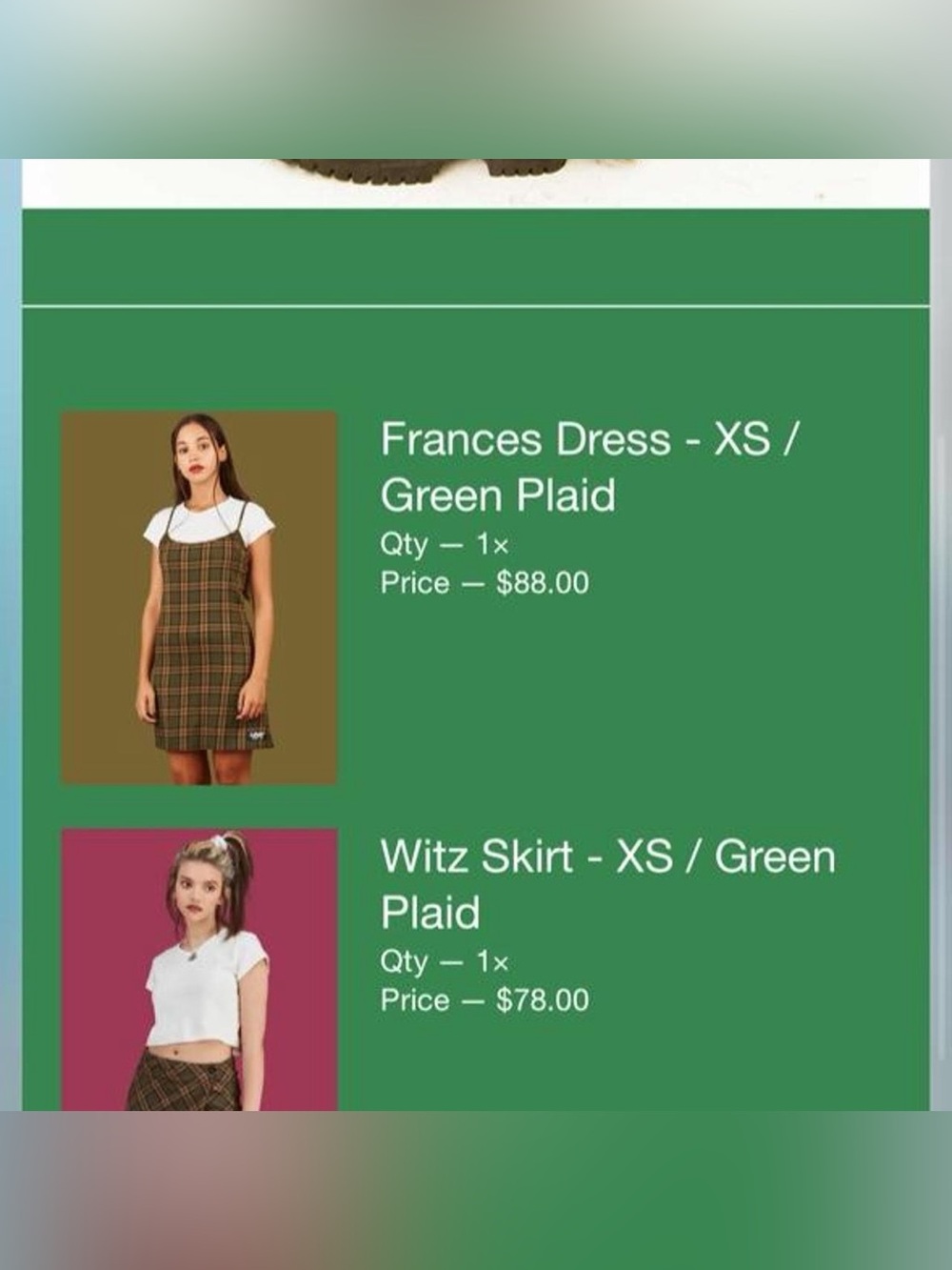 Brand new with tags Green Plaid Frances Unif Dress size XS. - Picture 5 of 5
